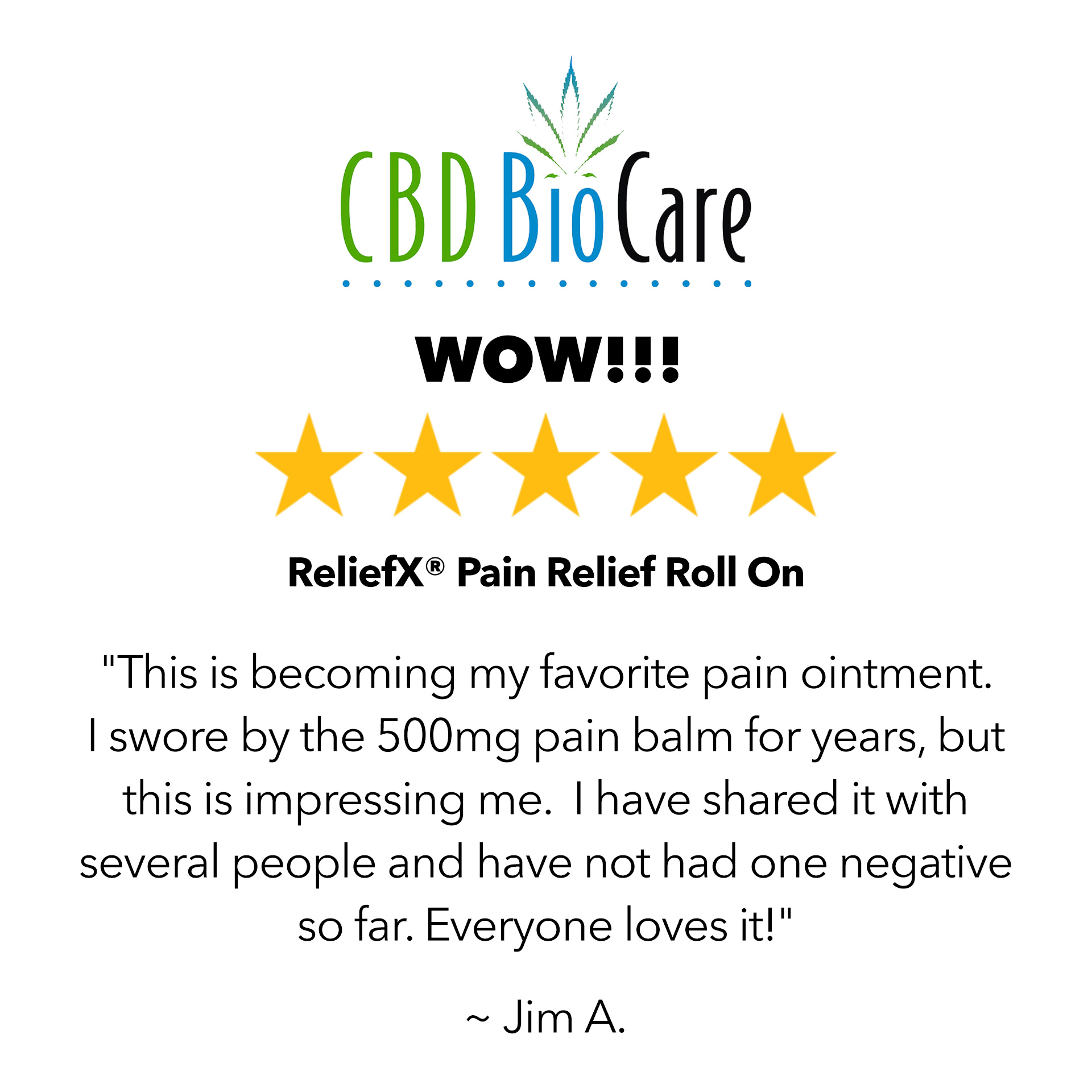 5-star review: Wow — ReliefX Pain Relief Roll On